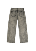 Jeans Denim Grigio di seconda mano Baggy Customizzato.