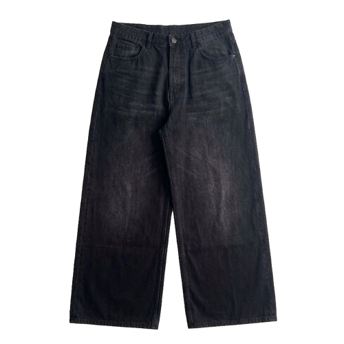 Jeans SuperBaggy/Wide straight di seconda mano customizzato.