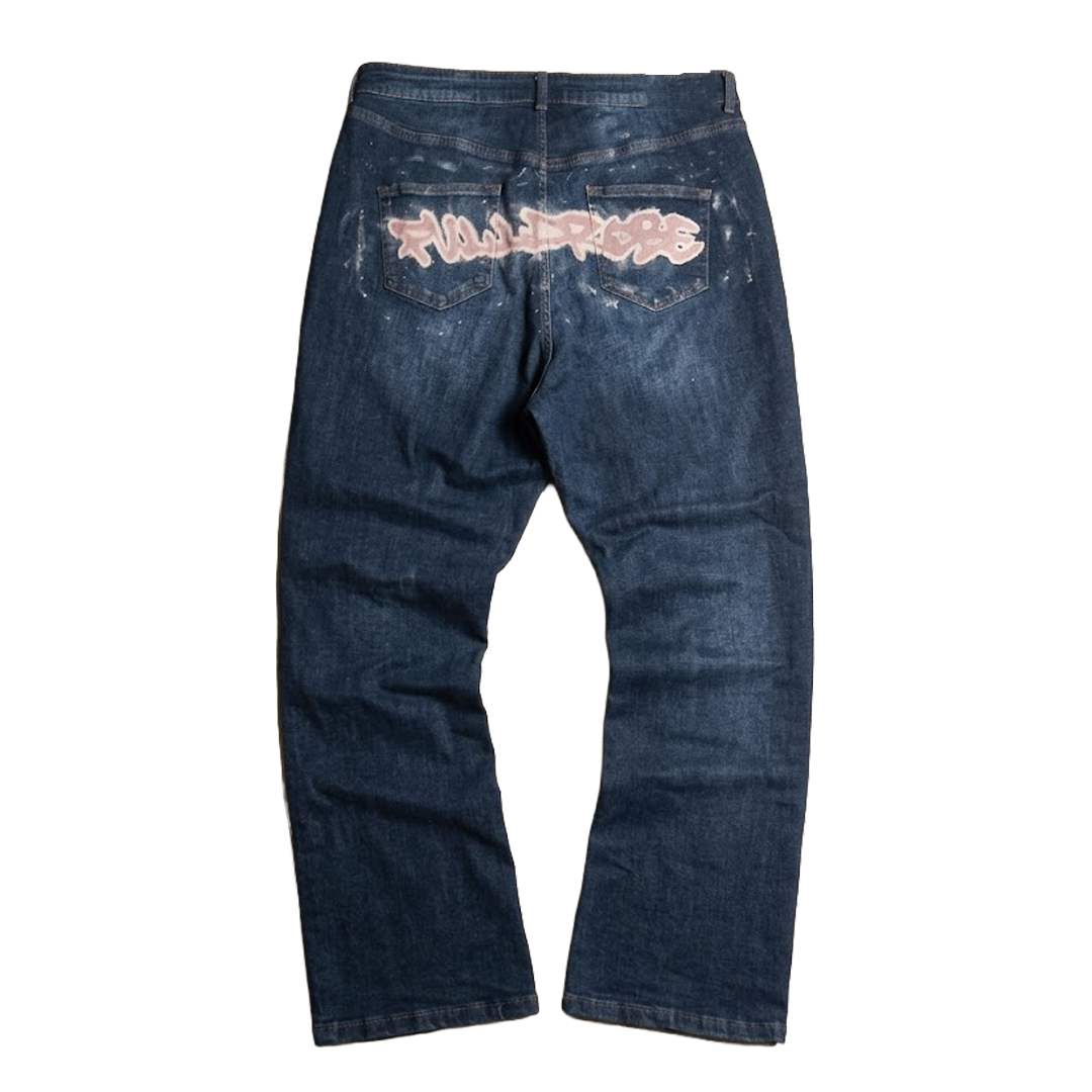 Jeans Flared unisex customizzato.