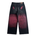 Jeans SuperBaggy/Wide straight di seconda mano customizzato.